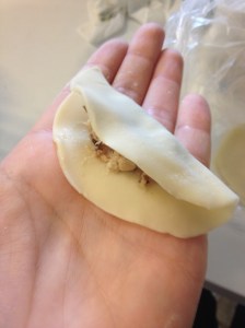 Fold over the wrapper